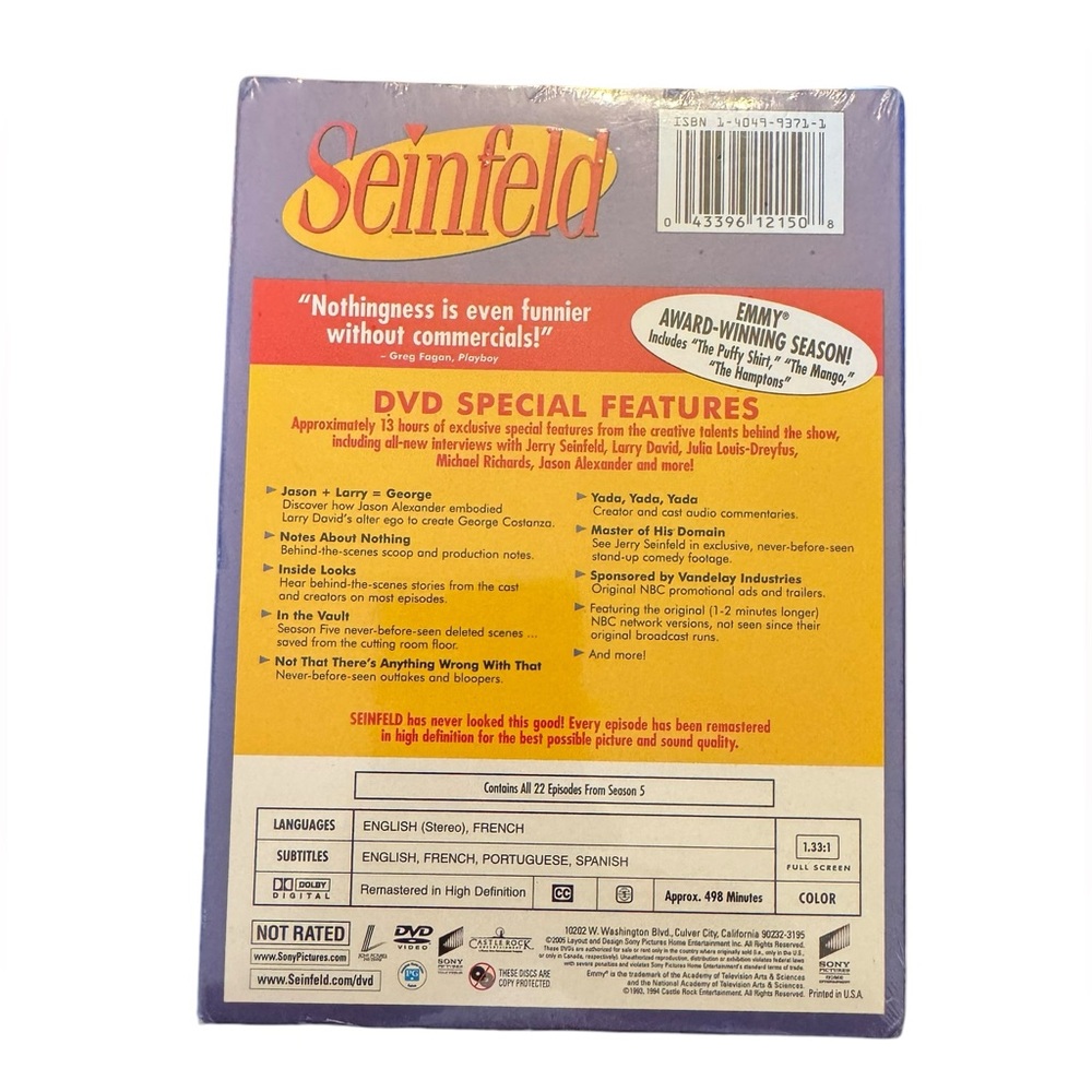 Seinfeld Season 5 DVD Boxset New - Picture 9 of 9